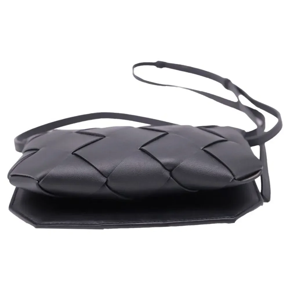 Bottega Veneta Diago Phone Pouch Bag in Black Calf Leather